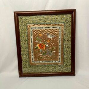 Vintage Chinese silk hand made embroidery framed art